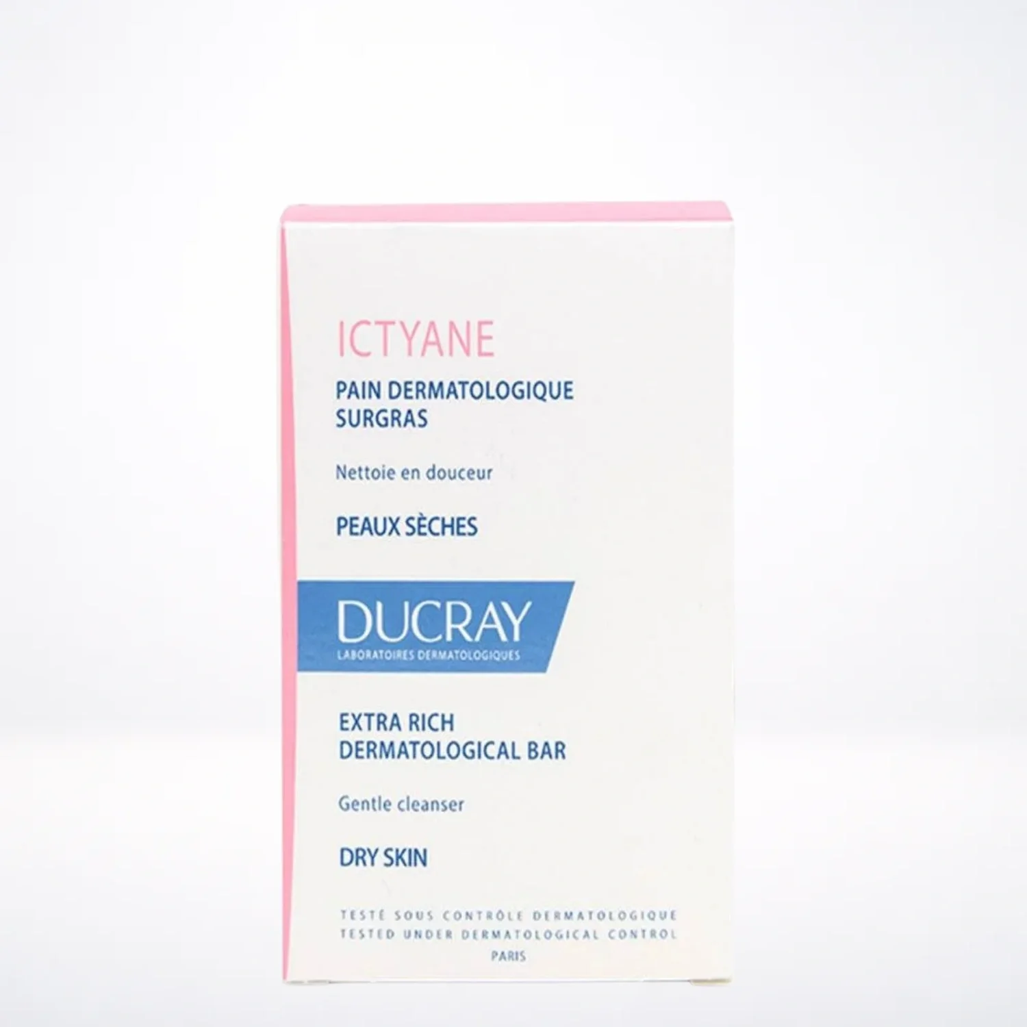 DUCRAY Ictyane Pain Surgras 200g - Nettoyant Doux Peaux Sèches & Sensibles
