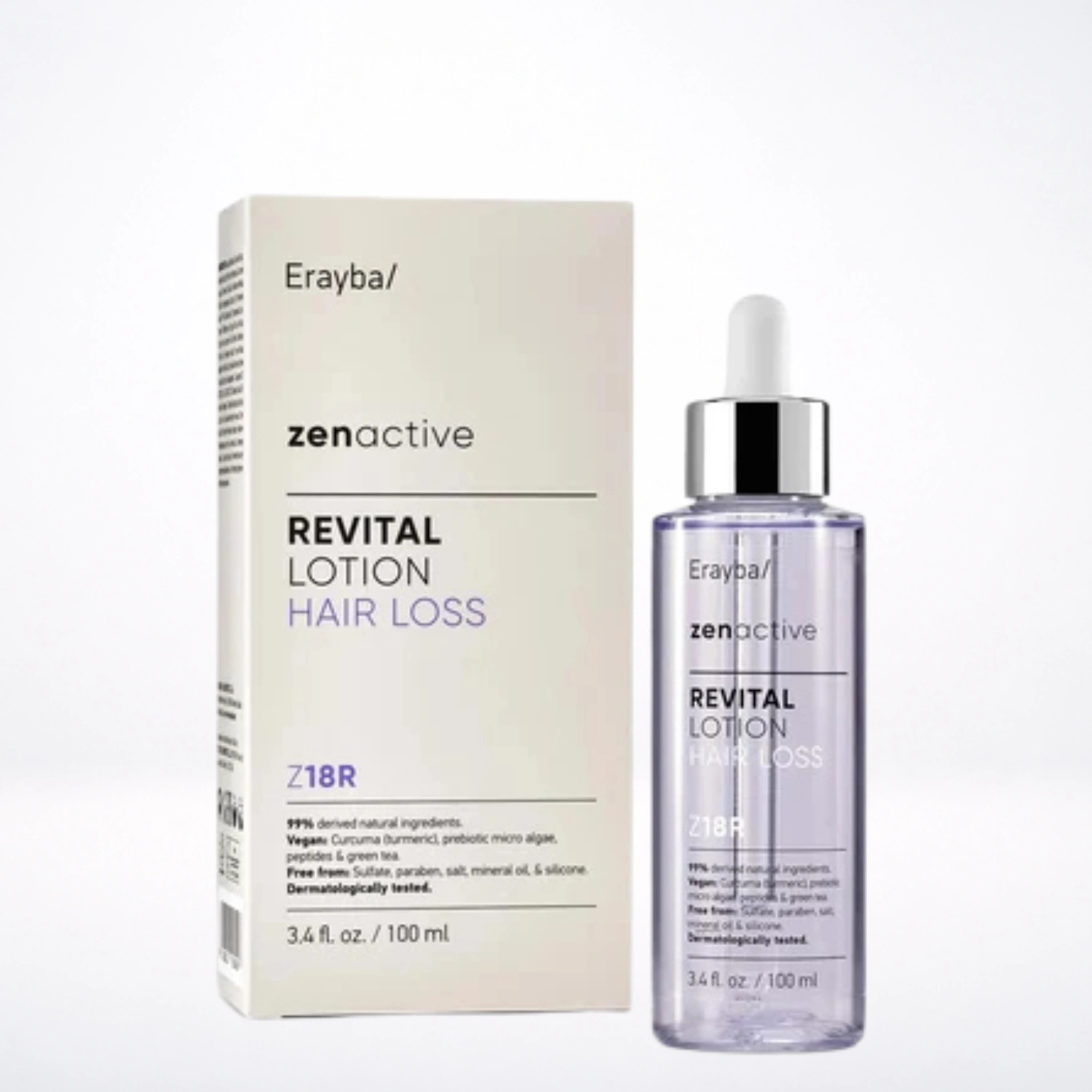 Erayba ZENACTIVE Lotion Revitalisante Z18R Traitement Anti-Chute Stimulation Cuir Chevelu