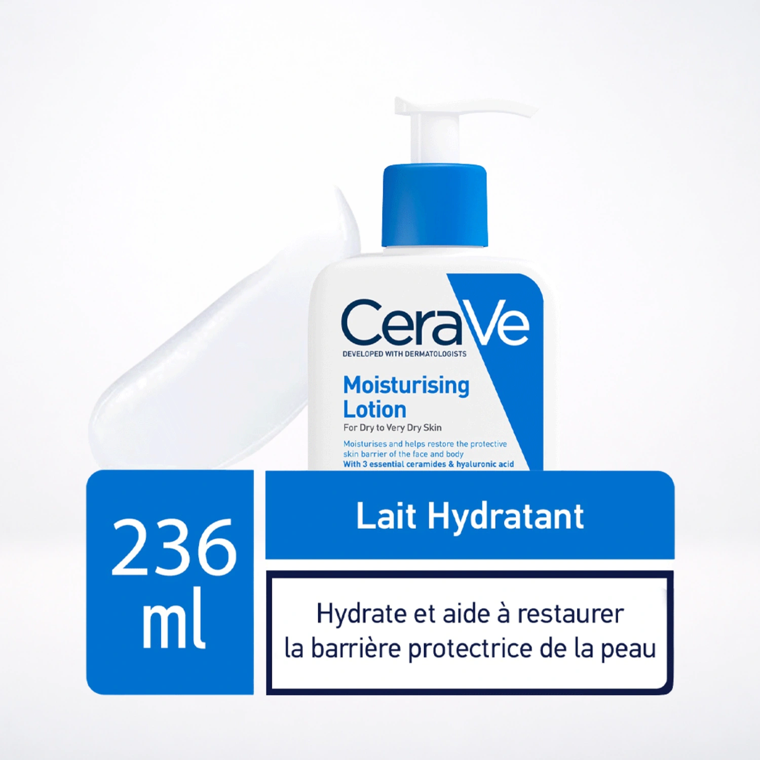 CERAVE Lait Hydratant Corps Texture Fluide Hydratation 24H