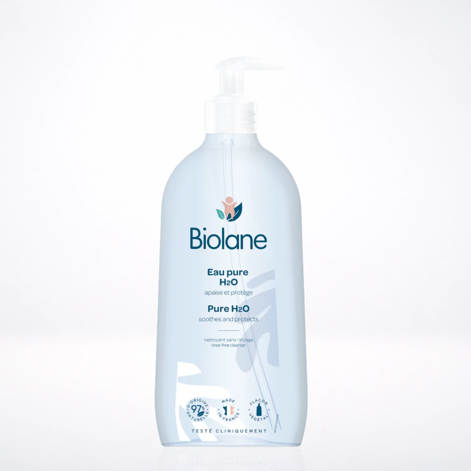 BIOLANE Eau Pure H2O 750ml Eau Nettoyante Bébé Sans Rinçage