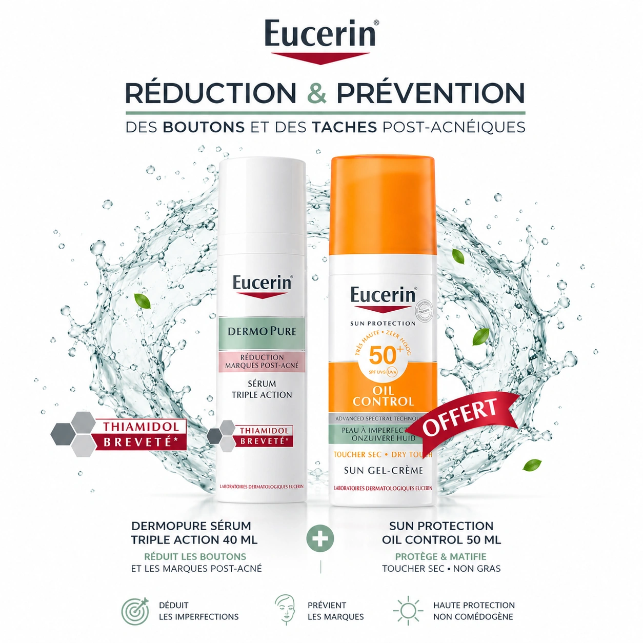 EUCERIN DERMOPURE SERUM TRIPLE ACTION PACK PROMO 40mL