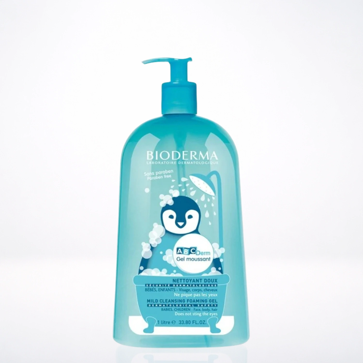 BIODERMA ABCDerm Gel Moussant 1L - Nettoyant Doux Sans Savon