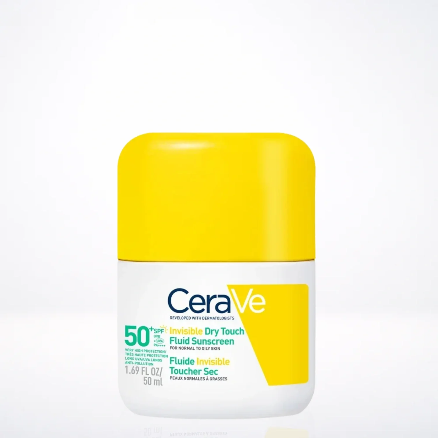 CeraVe Fluide Invisible Toucher Sec SPF50+ Peau Normale à grasses Tendance acnéique 50ml