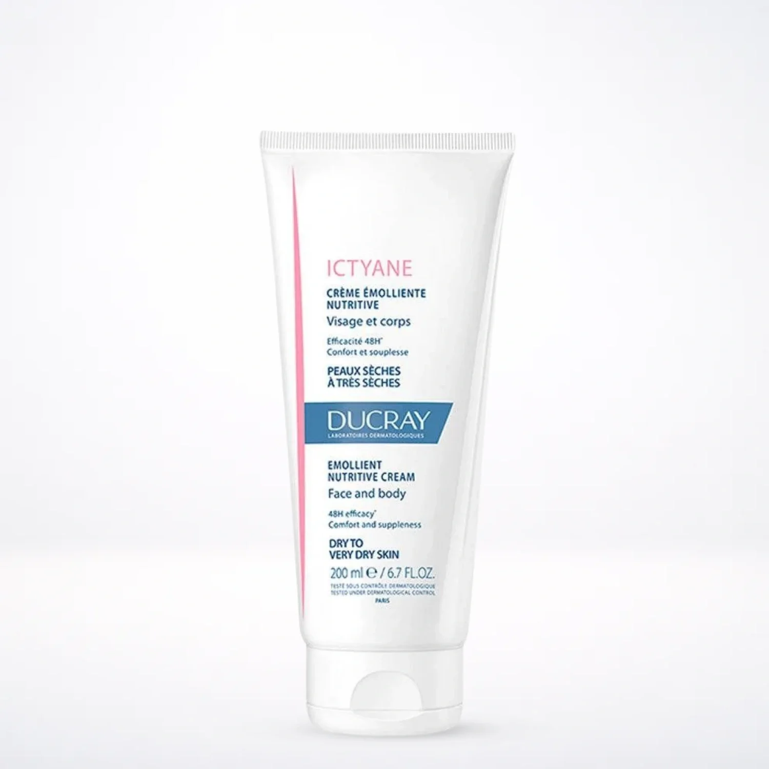 DUCRAY Ictyane Crème Émolliente Nutritive 200ml - Corps Peaux Très Sèches