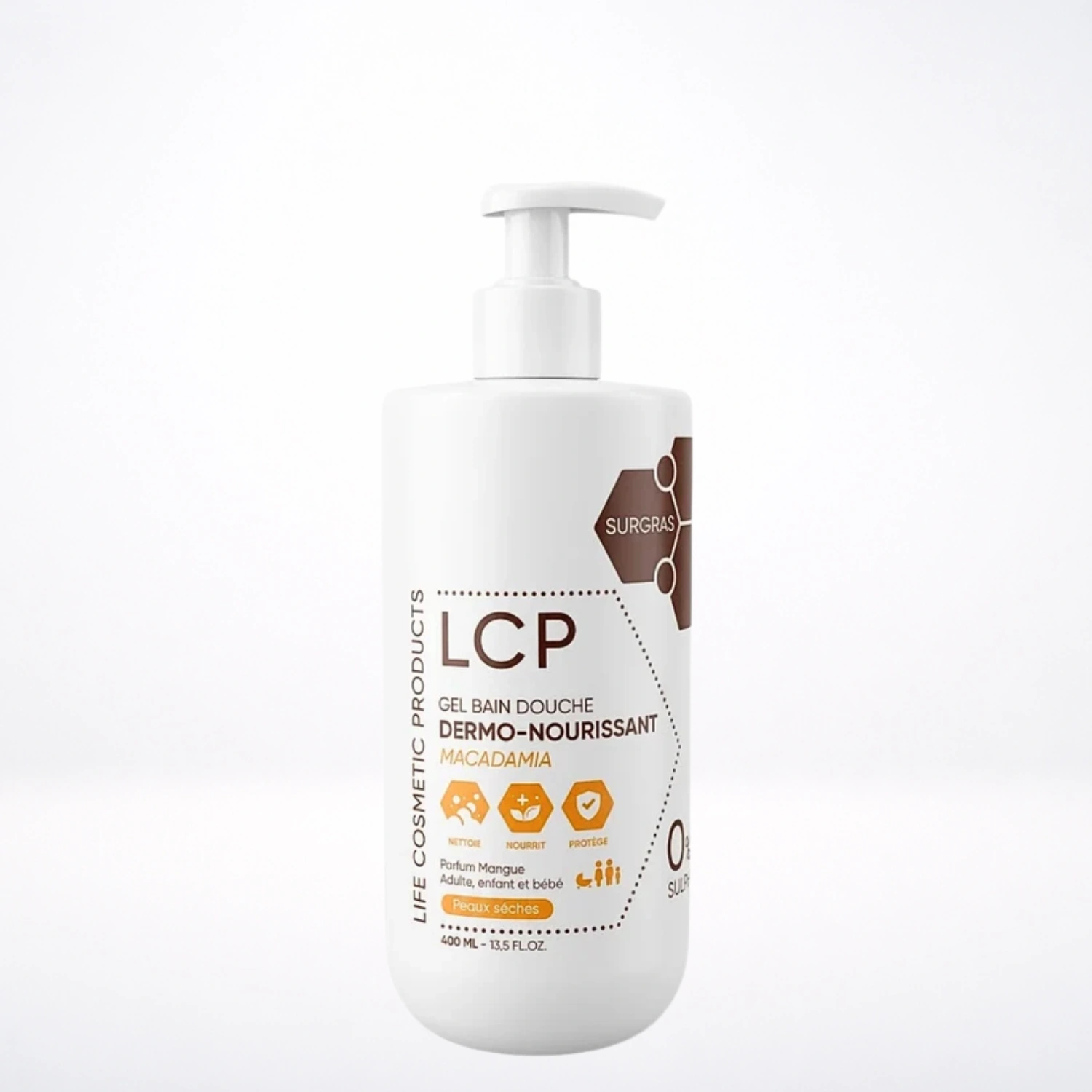 Lcp Gel Bain Douche Macadamia 400ml