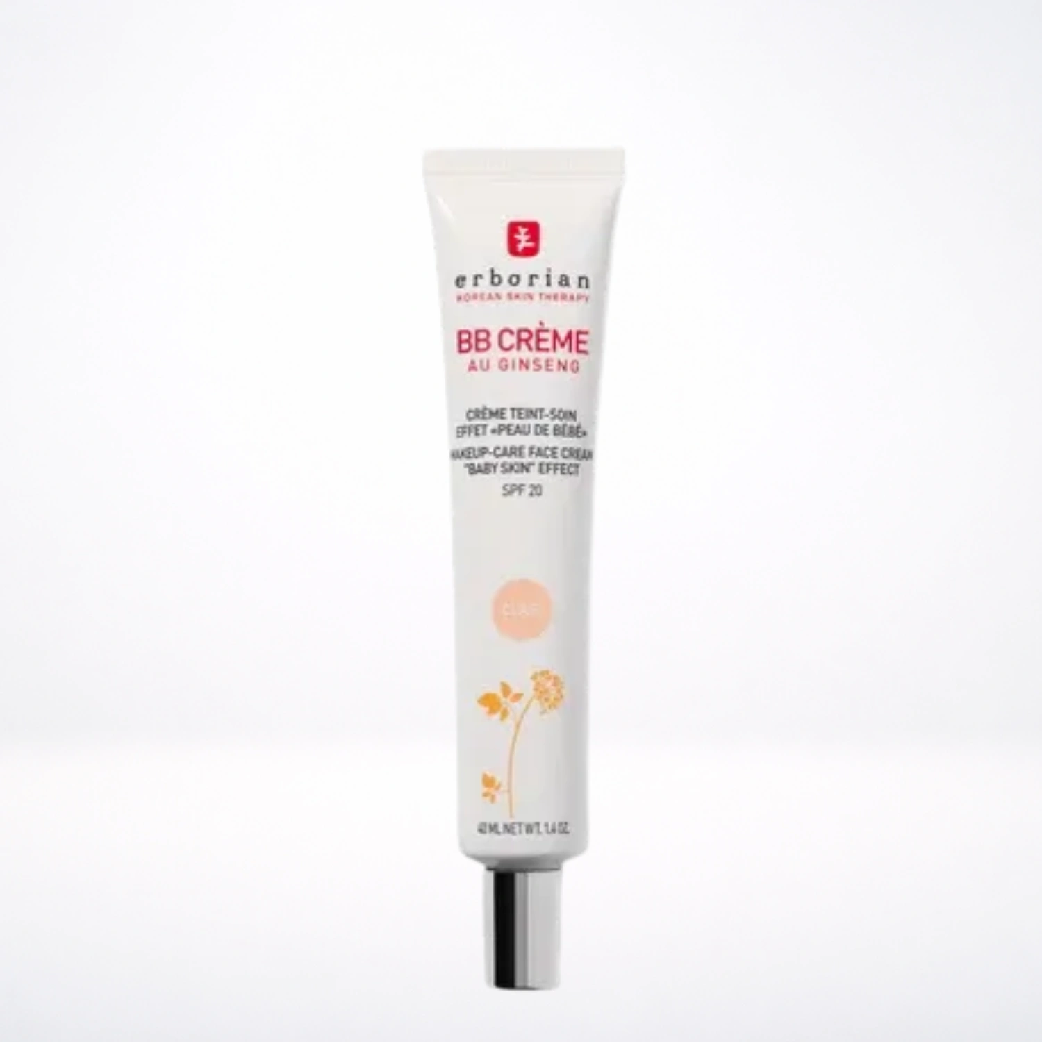 ERBORIAN BB Crème au Ginseng Clair Spf 20 | 40 ml