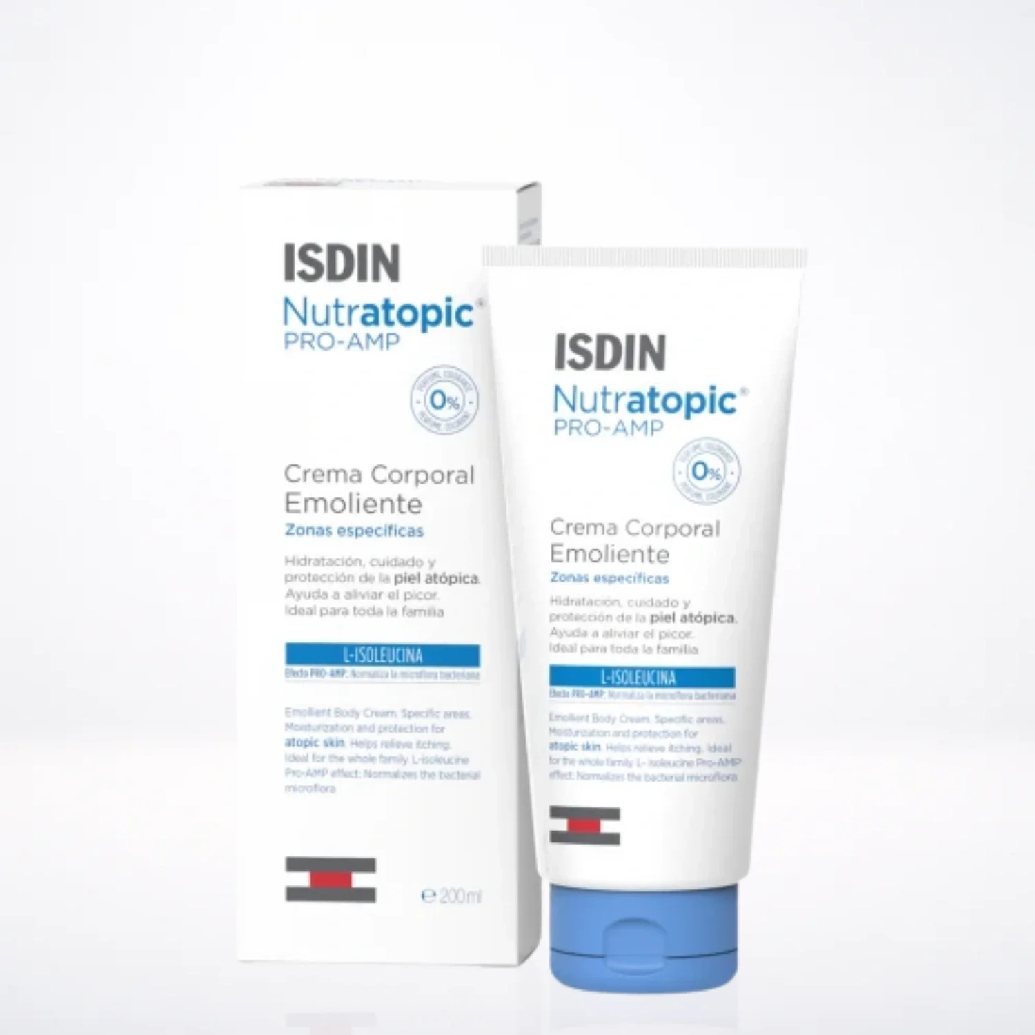 ISDIN Nutratopic Pro-AMP Crème Émolliente 200ml Soin Corps Peau Atopique Intensive Hydratation Profonde