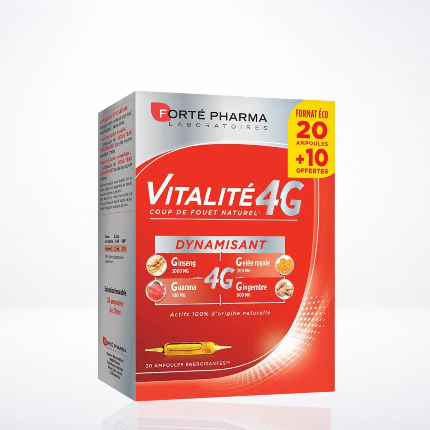 Forte Pharma Vitalité 4G Dynamisant 30 Ampoules