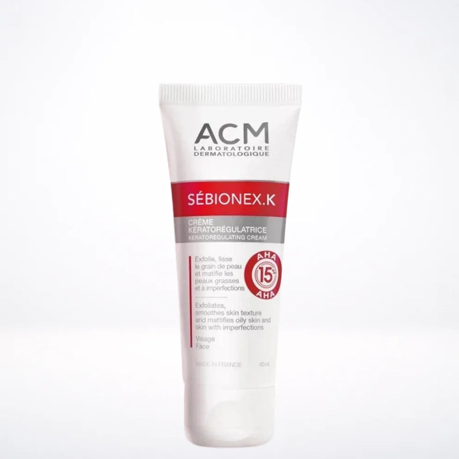 ACM Sébionex K Crème Visage Peaux Grasses À Imperfections 40ml Sébo-Régulatrice