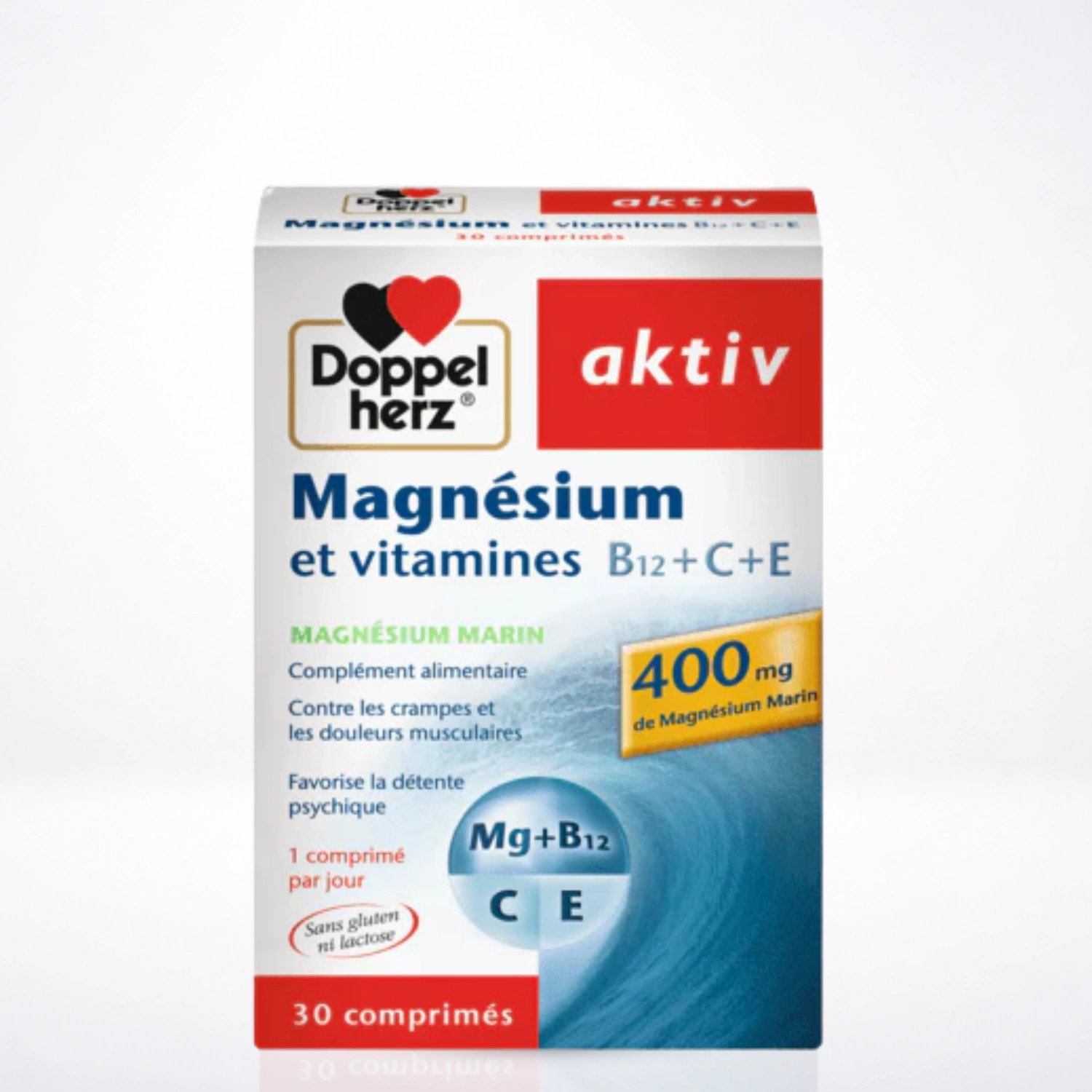 DOPPELHERZ AKTIV Magnésium & Vitamines | 30 Comprimés