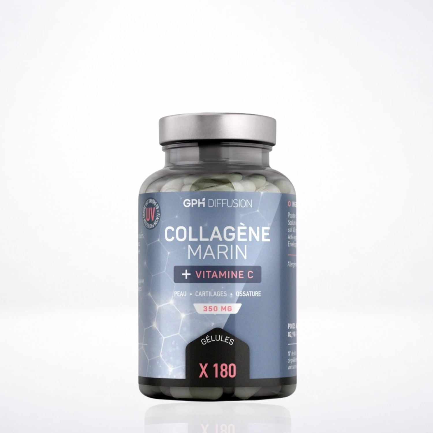 GPH DIFFUSION Collagène Marin + Vitamine C 350 Mg 180 Gélules
