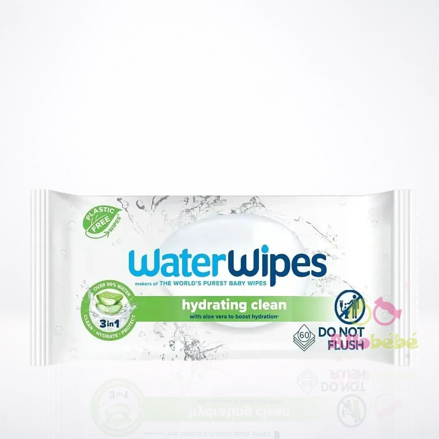 WATERWIPES Lingettes Hydrating Clean Aloe Vera 48 Pièces