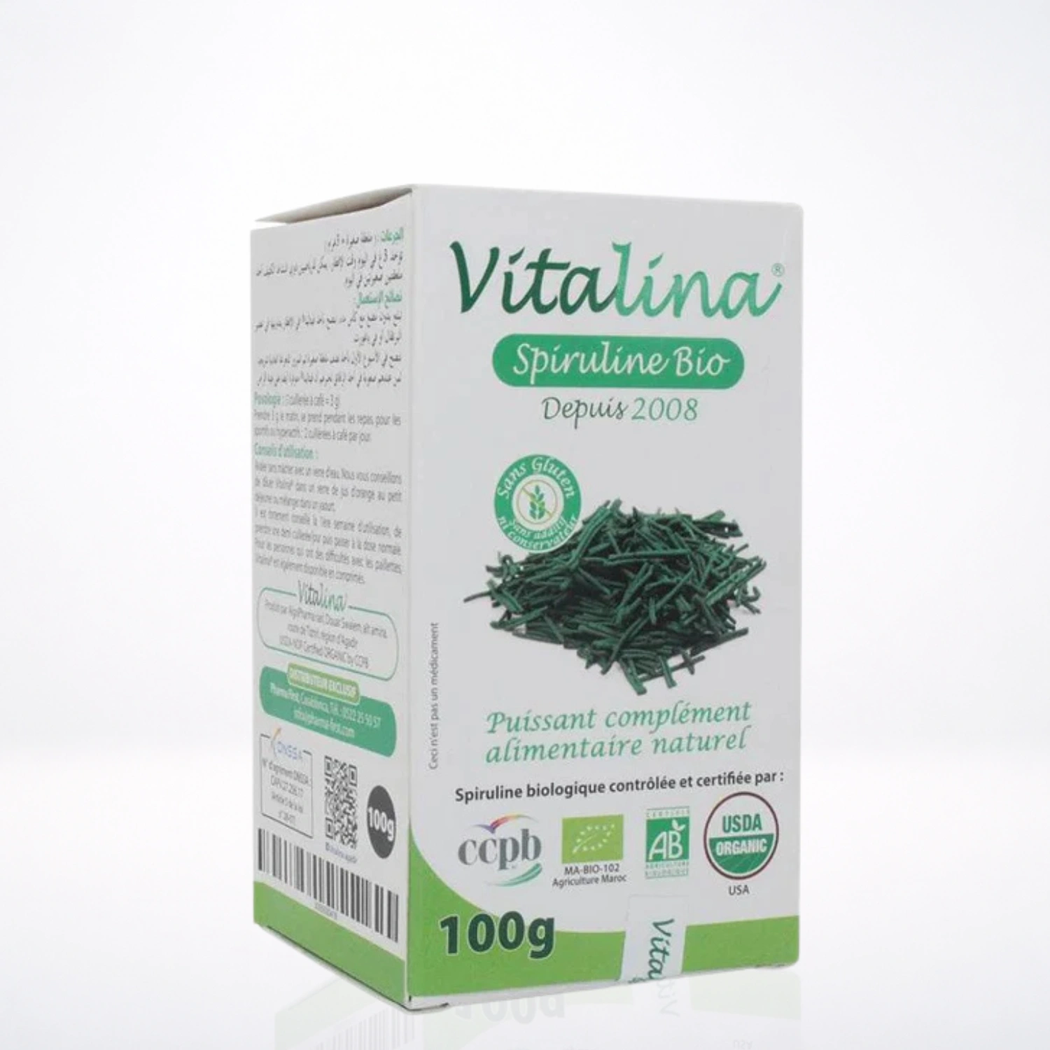 Vitalina Spiruline Bio 100 Comprimés