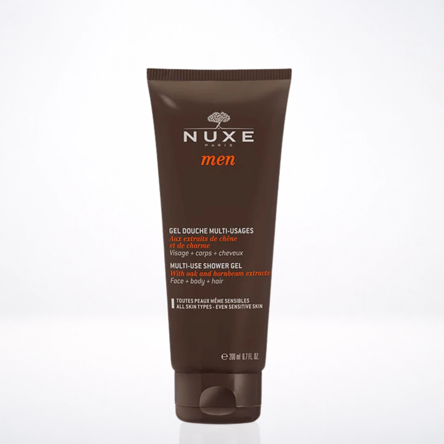 Nuxe Men Gel Douche Multi-Usages 200ml - Gel Douche 3en1 Visage Corps Cheveux