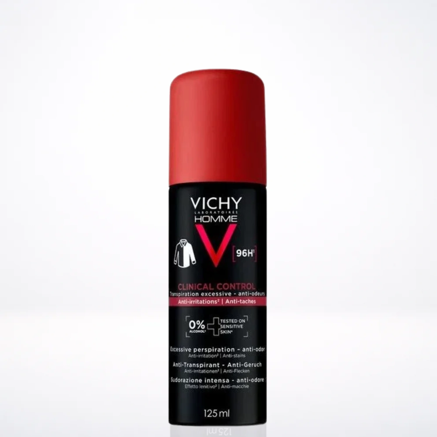 Vichy Clinical Control Anti-Transpirant Anti ODEURS Anti TACHES Extreme 96h homme Aérosol 125ml
