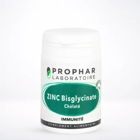 PROPHAR Zinc Bisglycinate 50 Gélules Haute Absorption Immunité Peau Cheveux Ongles