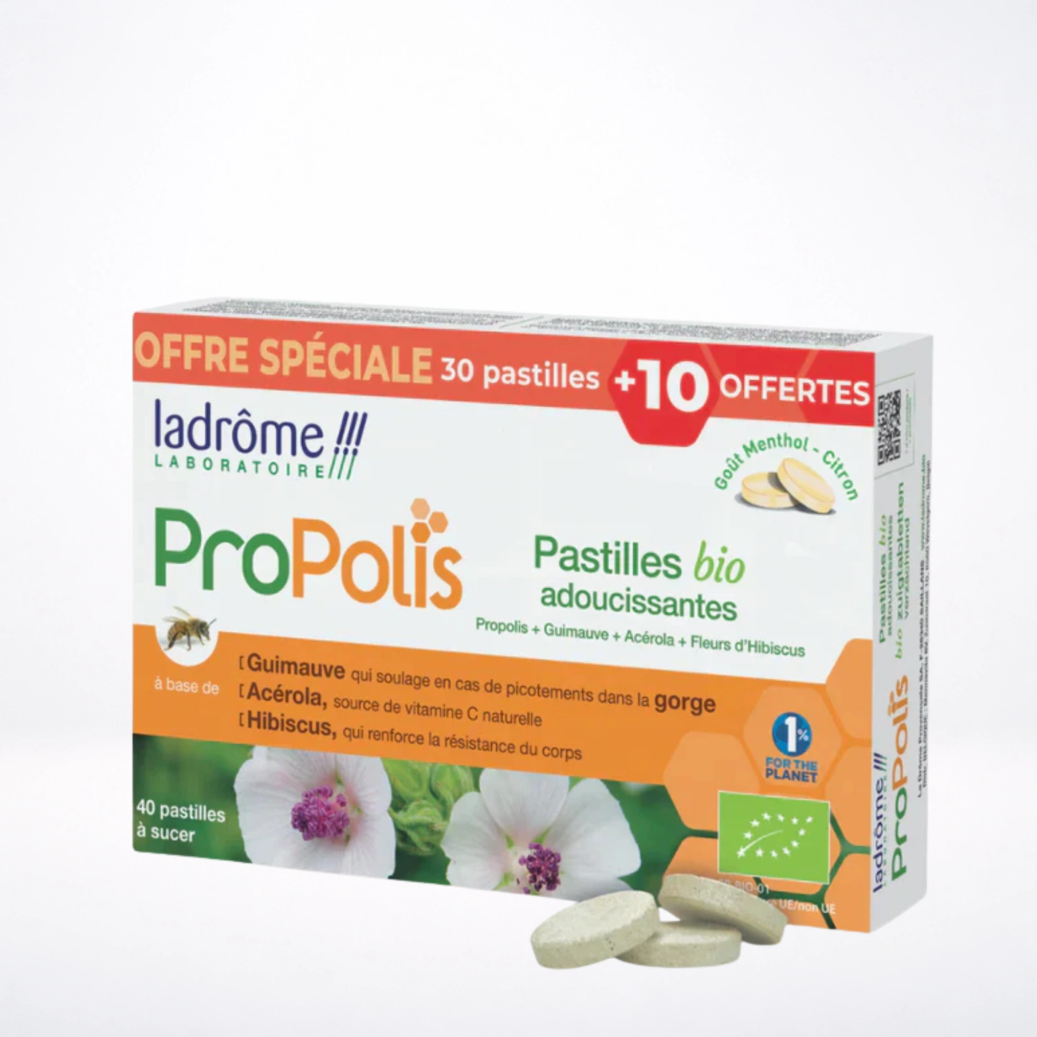 LADROME Propolis Adoucissantes 20 Pastilles Pastilles Gorge Propolis