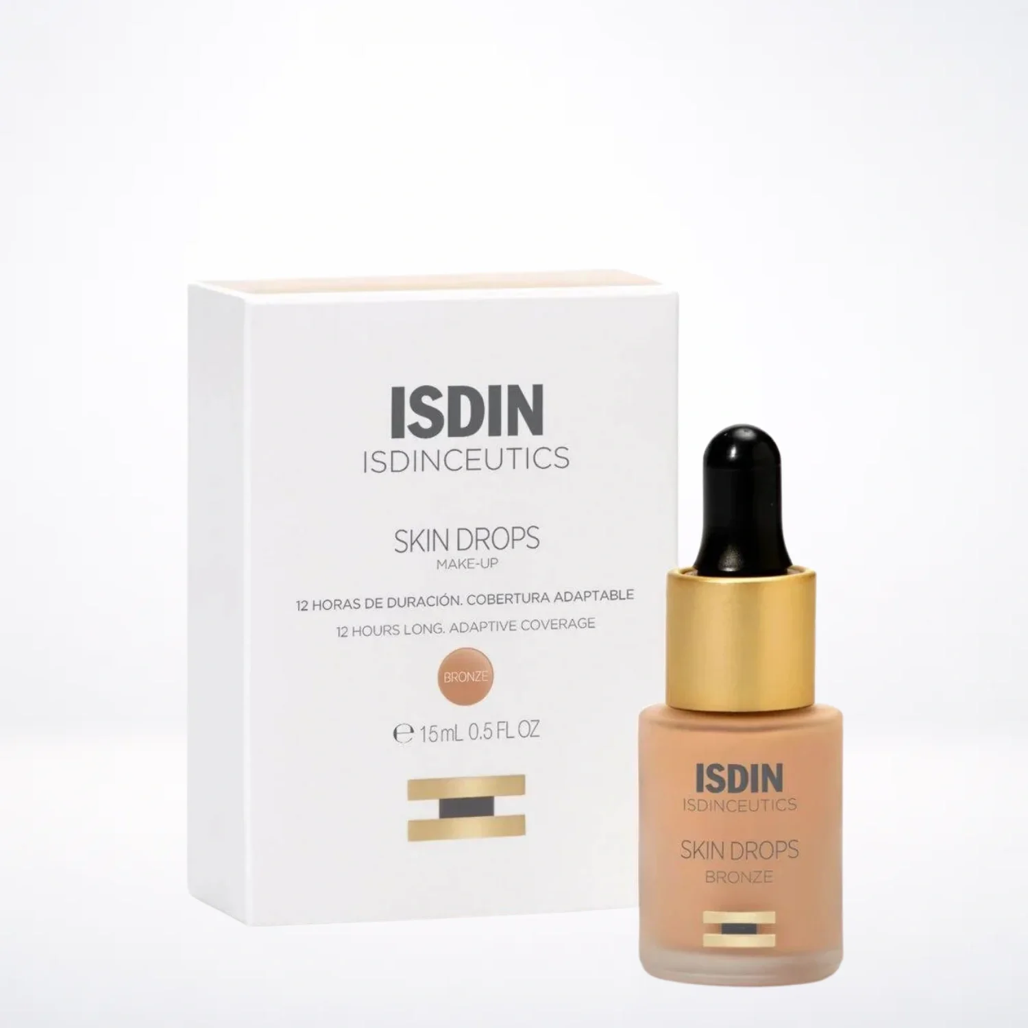 ISDIN Isdinceutics Skin Drops Bronze 15ml - Fond de Teint Fluide Gouttes Peaux Imperfections