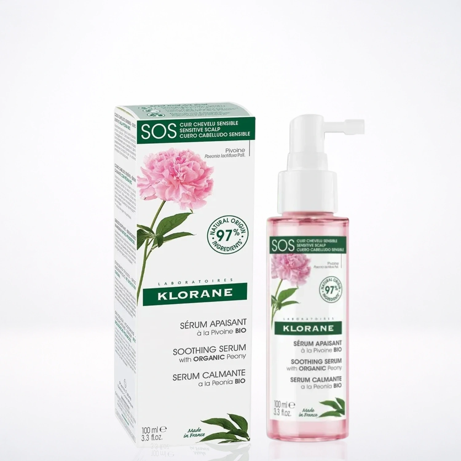 Klorane Spray Sérum SOS Apaisant Cuir chevelu sensible Bio 100ml