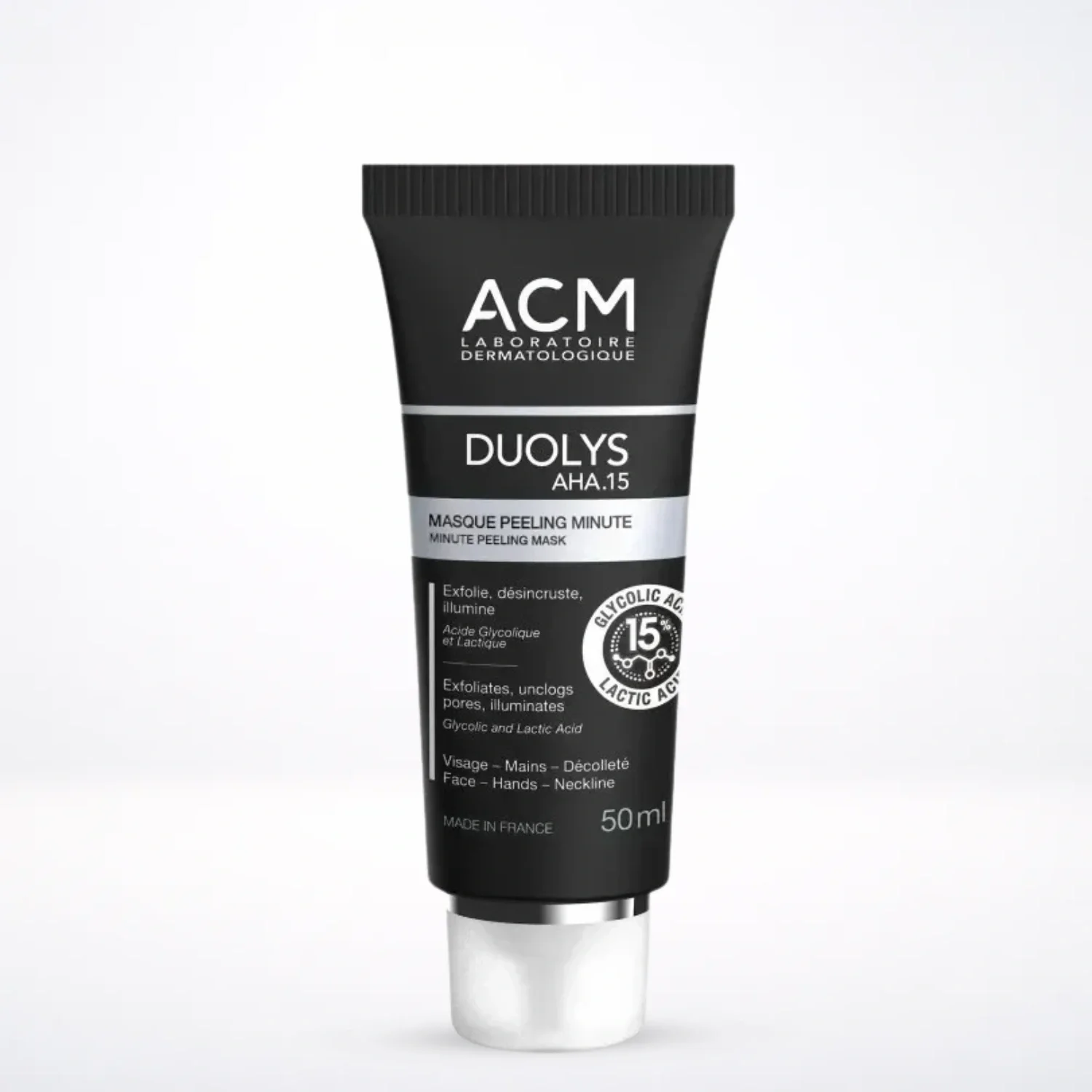 ACM Duolys AHA.15 Masque Peeling Minute 50ml Exfoliation Intense Éclat Immédiat Renouvellement Cellulaire
