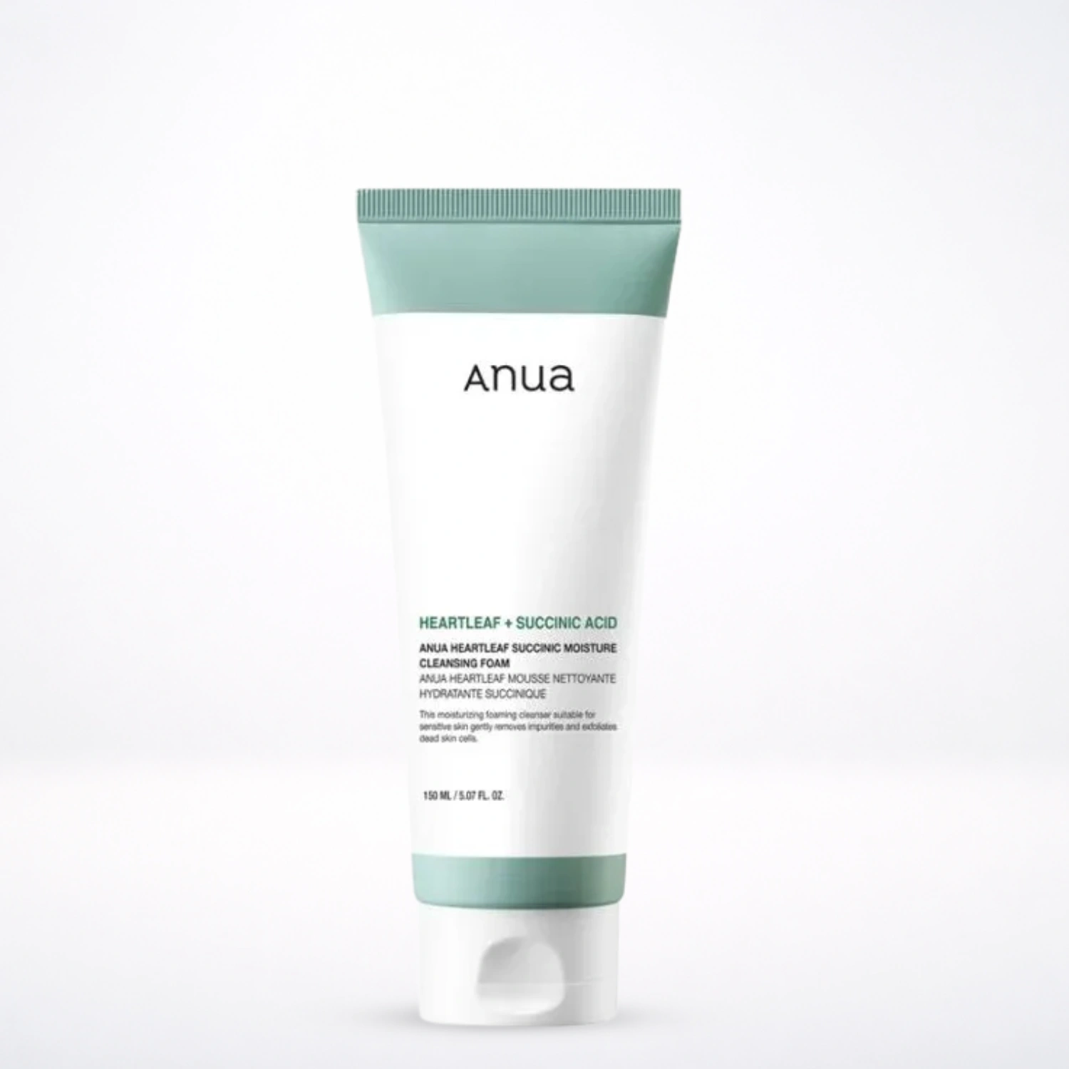 ANUA HeartleaF Succinic Moisture Cleansing Foam 150ml Mousse Nettoyante Hydratante Acide Succinique