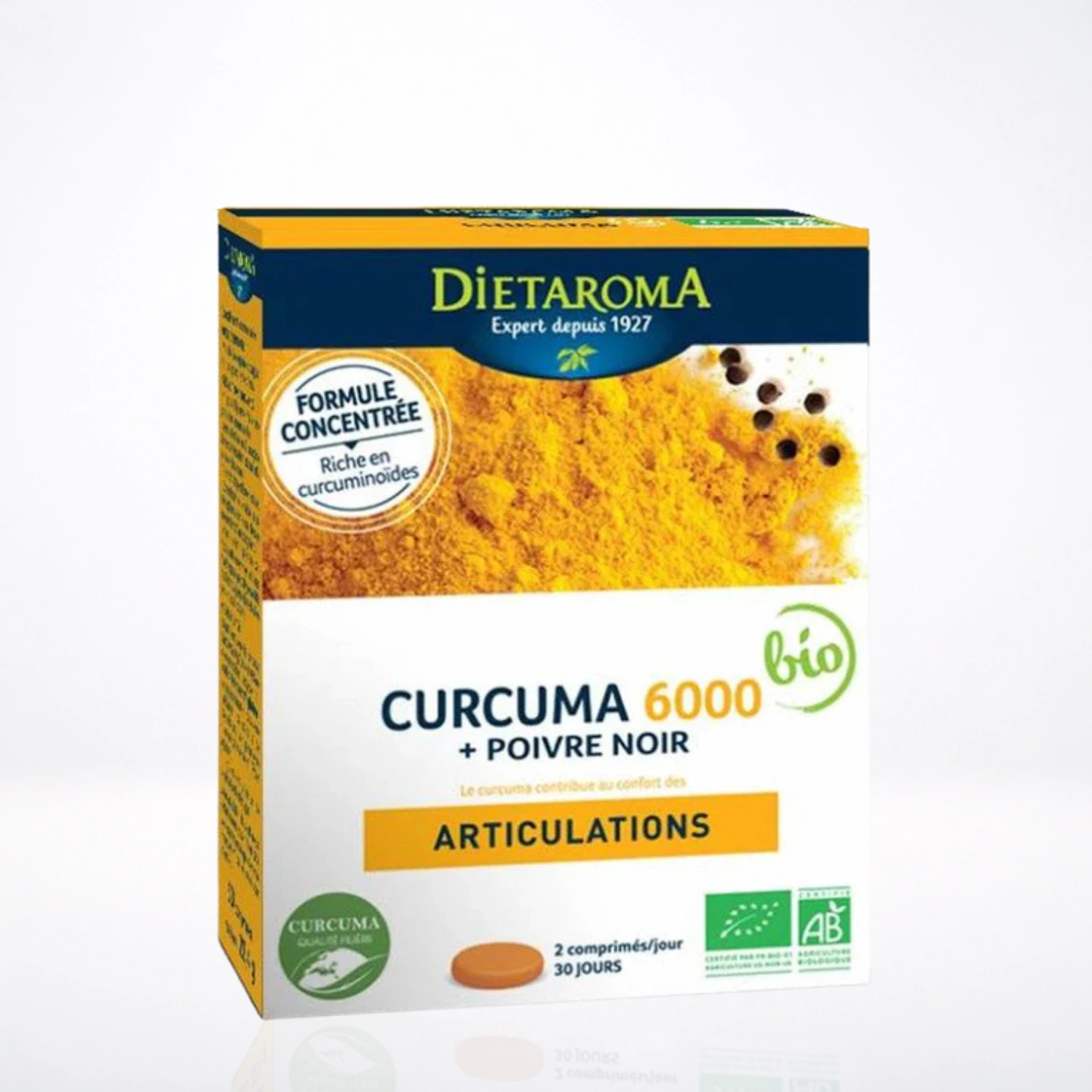 DIETAROMA Curcuma 6000 + Poivre Noir 60 Comprimés - Anti-Inflammatoire