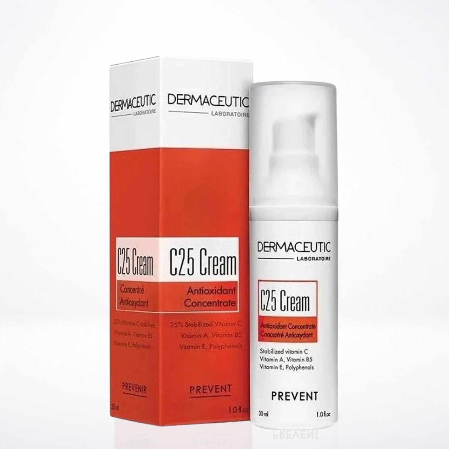 DERMACEUTIC C25 Crème 30ml - Crème Vitamine C 25% Éclat Anti-Âge