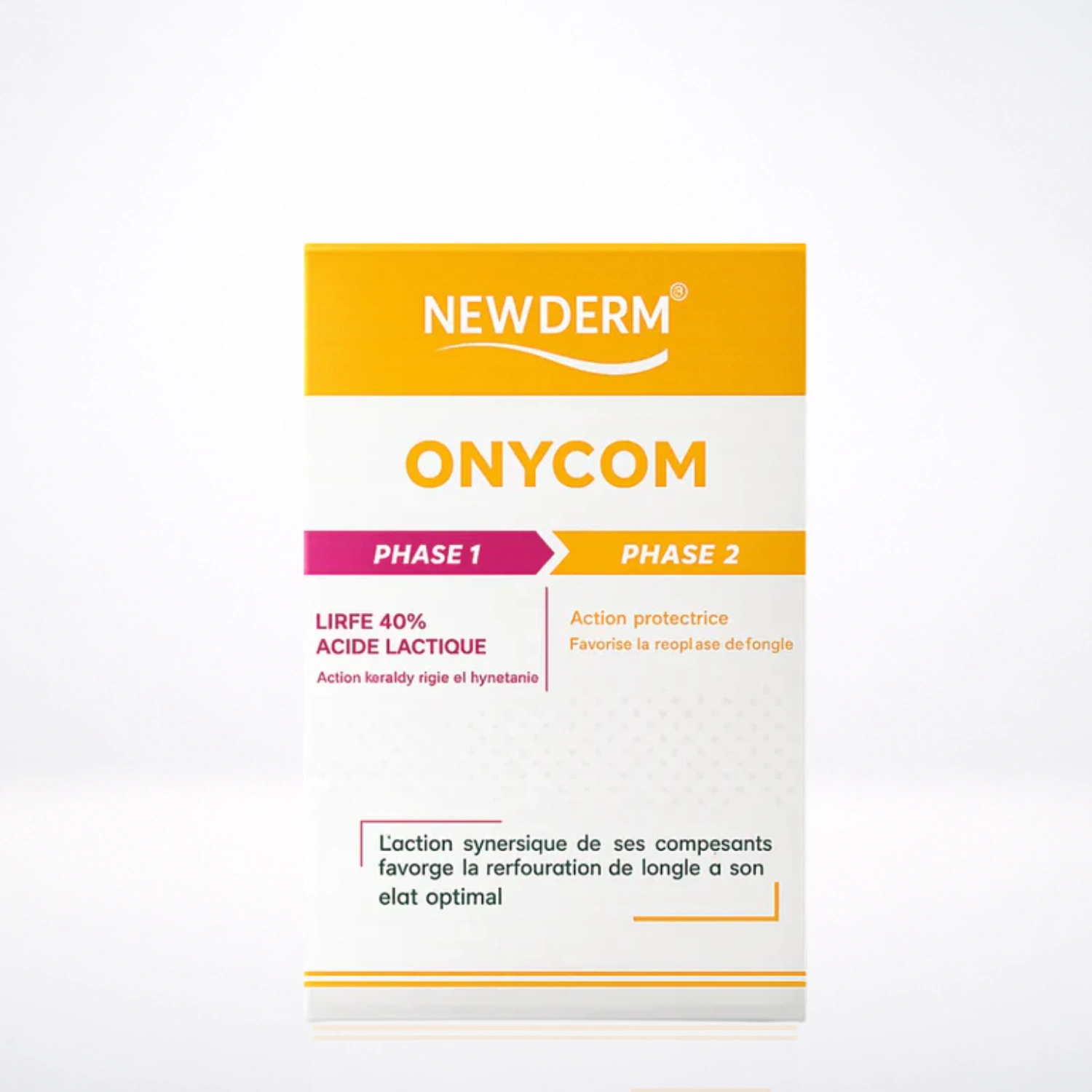 NEW DERM Onycom Phase 1 + Phase 2 Traitement Complet Mycose Ongles Antifongique