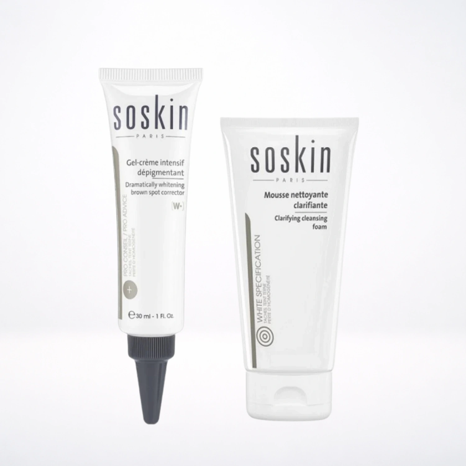 SOSKIN COFFRET W+ GEL DEPIGMENT 30ML + MOUSSE NETTOYANTE 30ML OFFERT