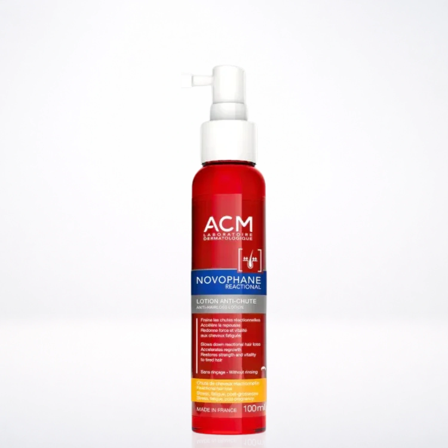 ACM Novophane REACTIONAL Lotion Anti-Chute 100ml Chute Occasionnelle Repousse Stimulée