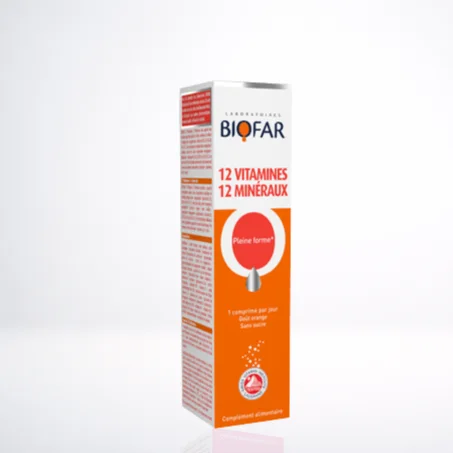 BIOFAR 12 Vitamines 12 Minéraux 20 Comprimés
