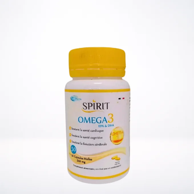 Spirit Omega 3 500mg 50 Capsules - EPA DHA Cœur Cerveau