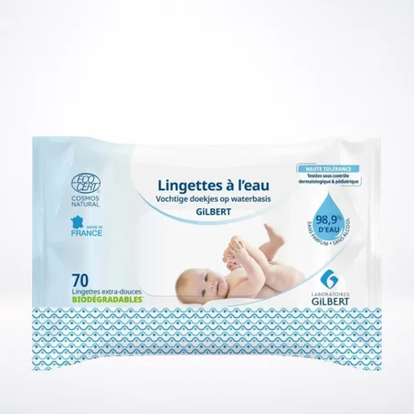 Gilbert Lingettes Bébé à l’Eau 70 Unités