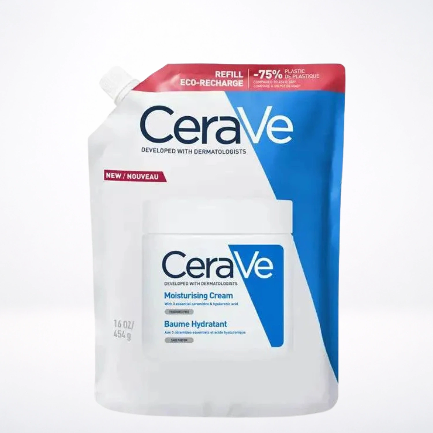 CERAVE BAUME HYDRATANT ECO-RECHARGE VISAGE ET CORPS PEAUX SÈCHES A TRES SECHES 454G