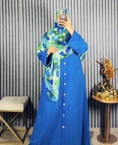 عباية بالصدف الثوب فودان جودة ممتازة + فولار موسلين