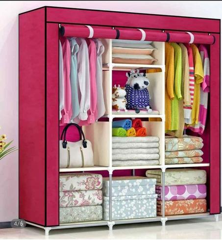 خزانة ملابس من القماش لتخزين الملابس مقاومة للغبار سهلة التركيب