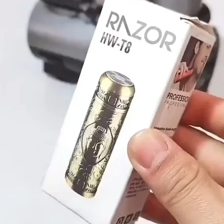 ماكينة حلاقة وتشذيب اللحية لاسلكية للرجال قابلة للشحن