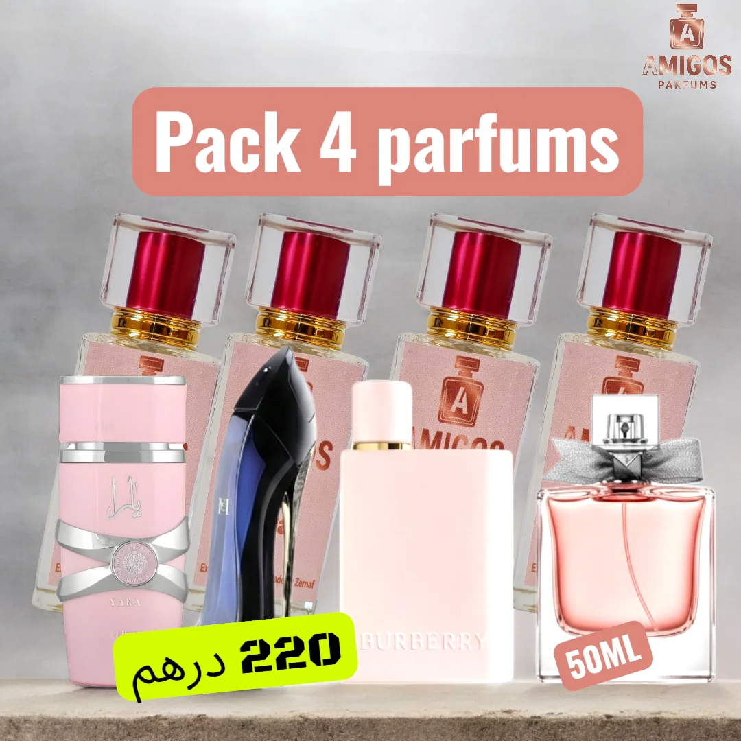 PACK 4 PARFUMS FEMME