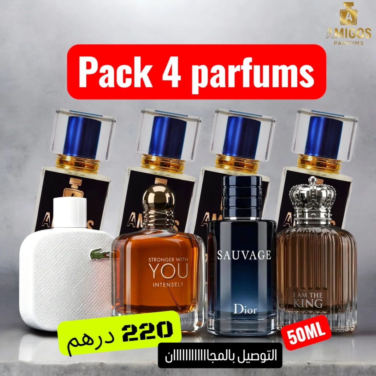 PACK 4 PARFUMS HOMME