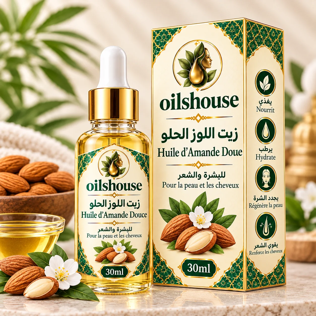 زيت اللوز 30ml Huile de Amande