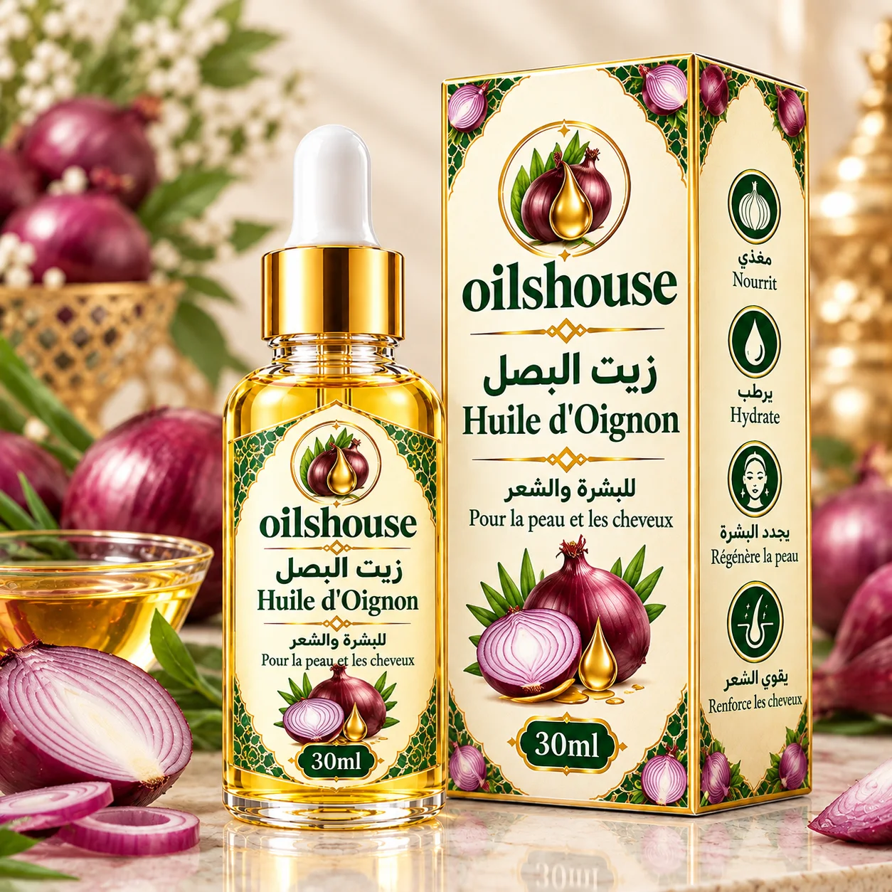 زيت البصل  huile d'oignon 30ml