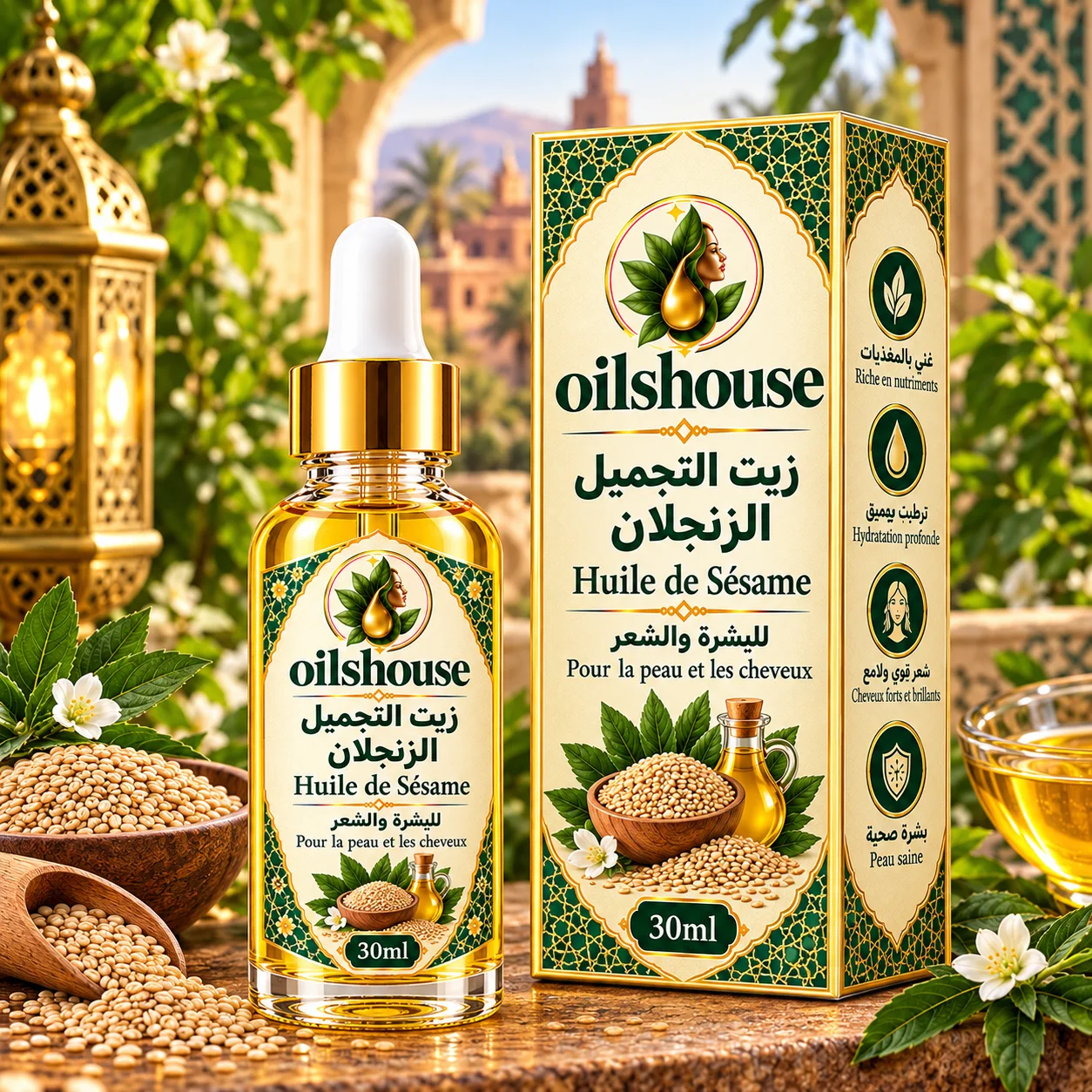 زيت السمسم (الزنجلان) 30ml Huile de Sesame