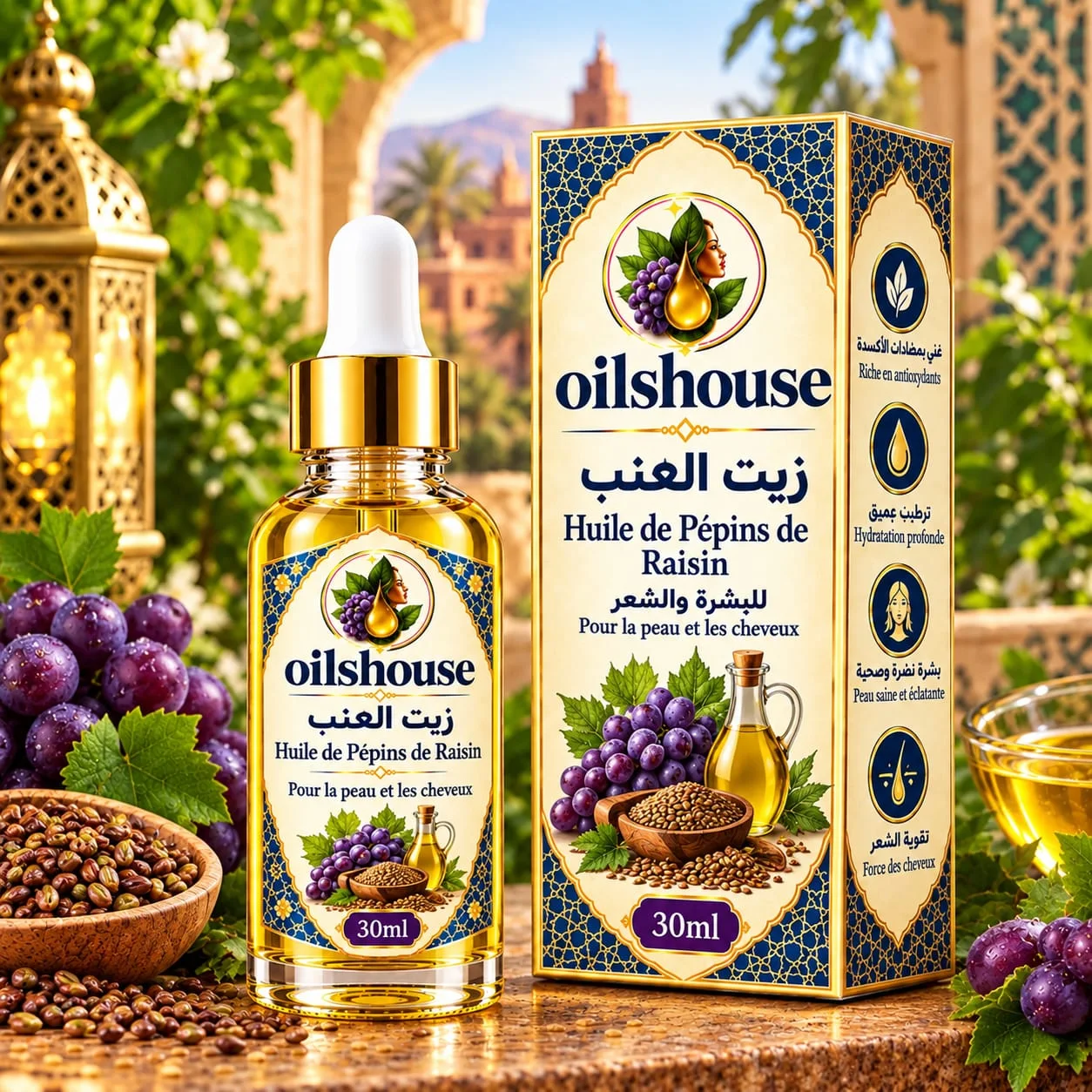 زيت االعنب Huile de pépins de raisin