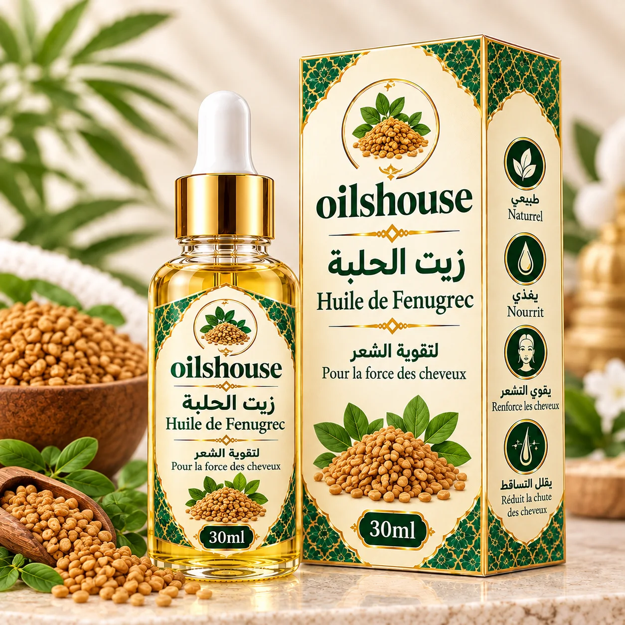 زيت الحلبة 30ml Huile de Fnugre