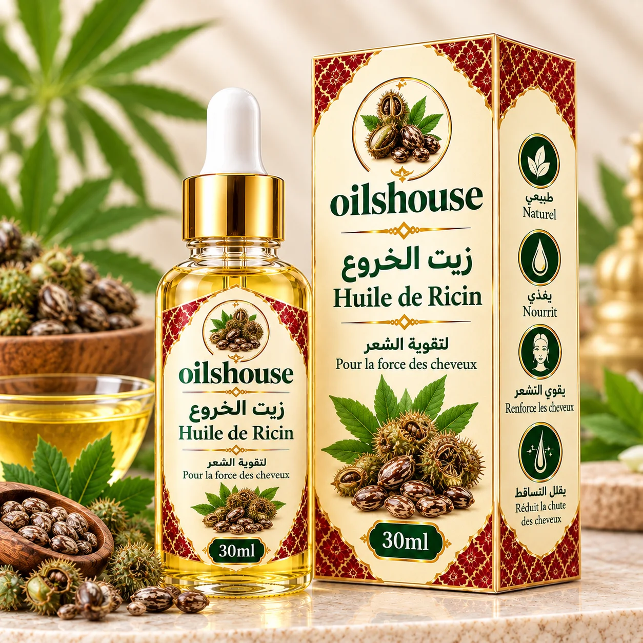 زيت الخروع 30ml Huile de Ricin