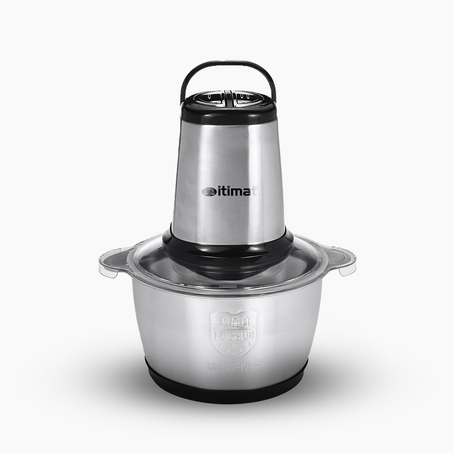 Hachoir Électrique Itimat 3L avec 2 bols (inox et verre) - هاشوار إيتيماط 3 لتر مع 2 كيسان