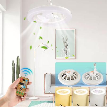 مروحة سقف ذكية مضيئة - تحكم عن بعد وهدوء مطلق