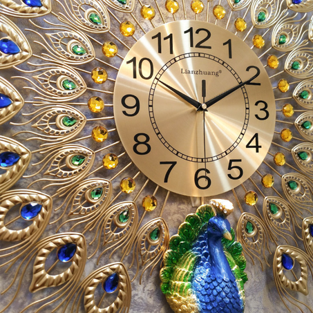 ساعة حائط معدنية إبداعية كبيرة