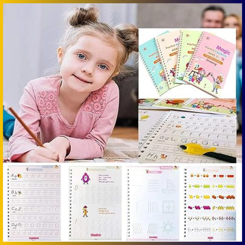 4 كتب تدريب على الكتابة للاطفال