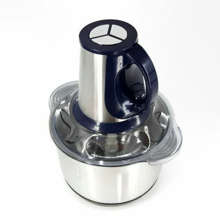 مفرمة كهربائية تحتوي على كأس من الاينوكس.